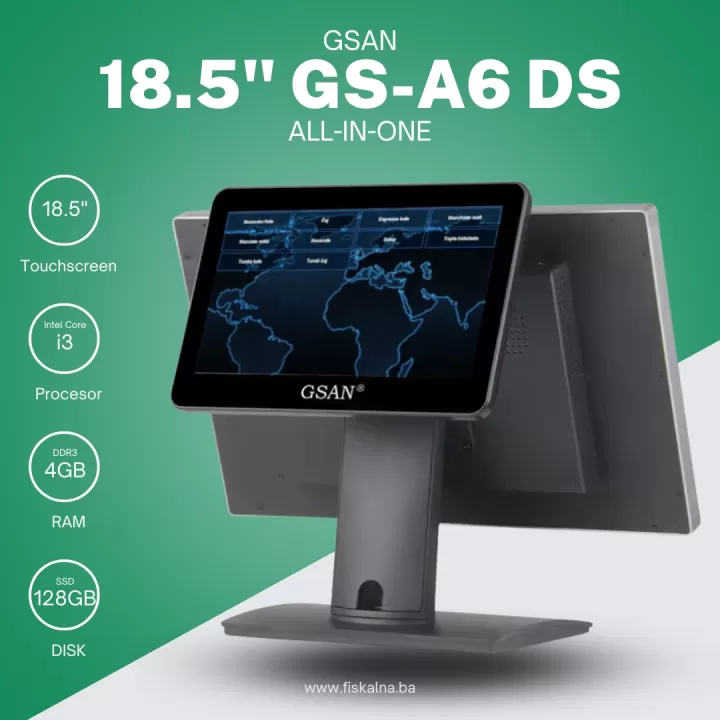 18.5" GS-A6DS AiO Touchscreen (Dva ekrana)
